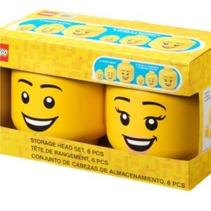 LEGO Storage Head Set, 6-pieces Hapoy Boy Happy Girl